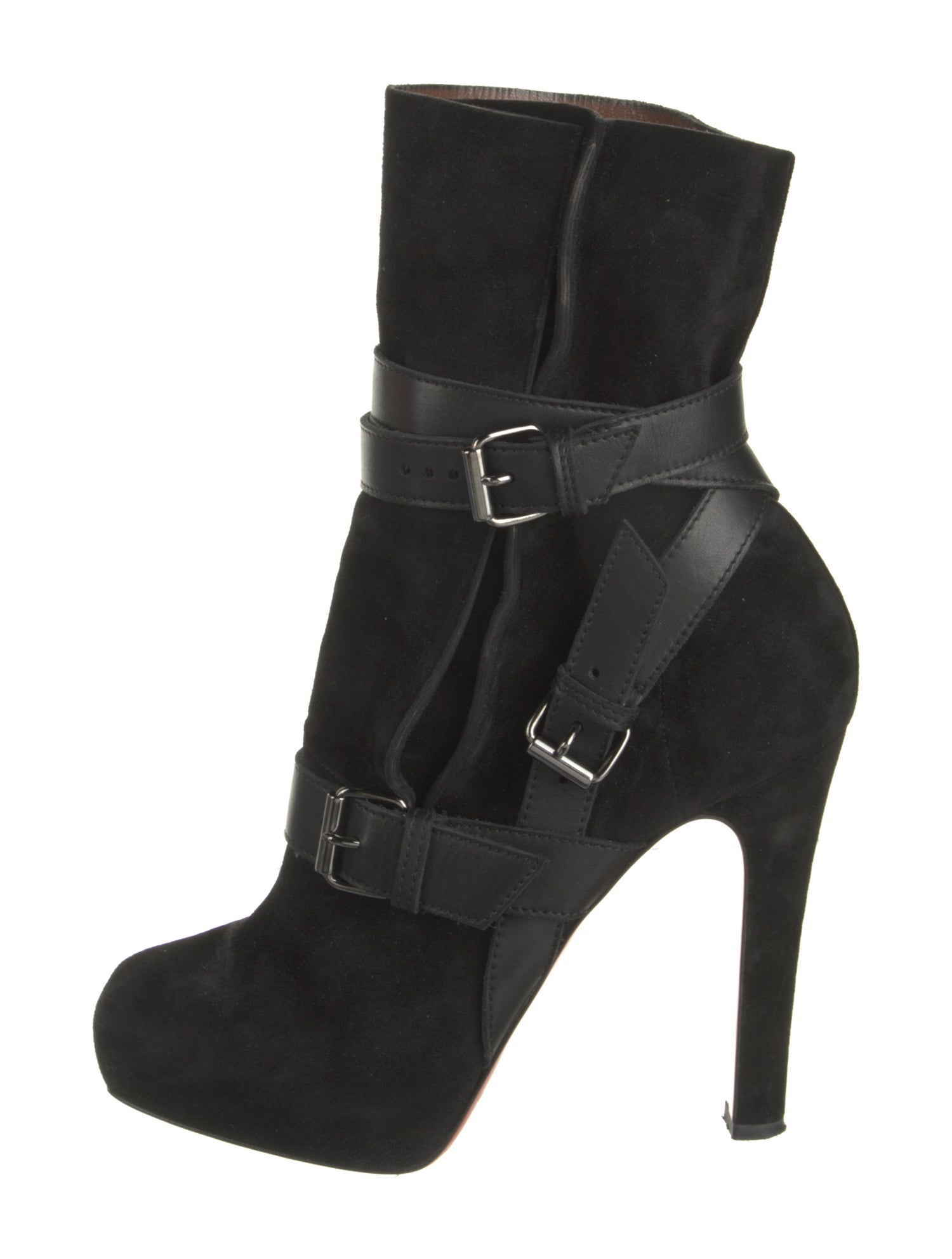 Christian Louboutin Suede Leather Trim Embellishment Sock Boots