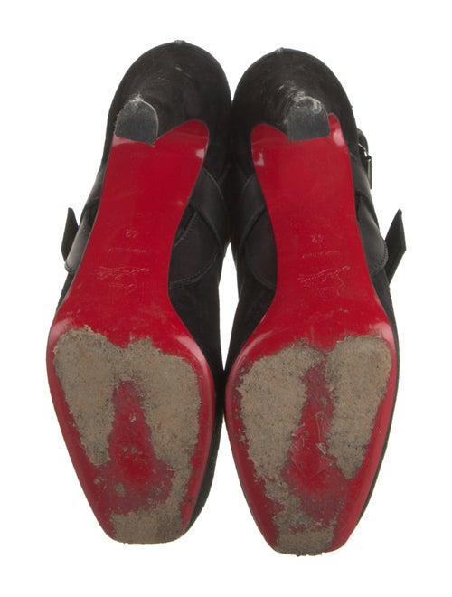Christian Louboutin Suede Leather Trim Embellishment Sock Boots