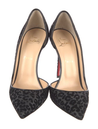 Christian Louboutin Velvet Animal Print D'Orsay Pumps