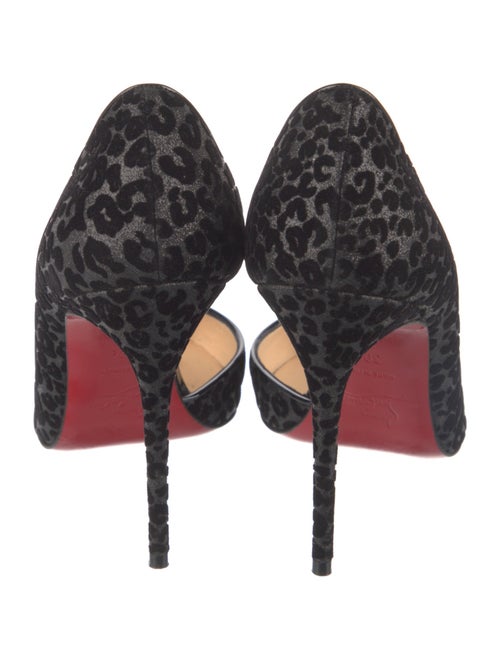 Christian Louboutin Velvet Animal Print D'Orsay Pumps