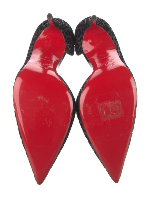 Christian Louboutin Velvet Animal Print D'Orsay Pumps