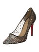 Christian Louboutin Mesh Glitter Accents Pumps
