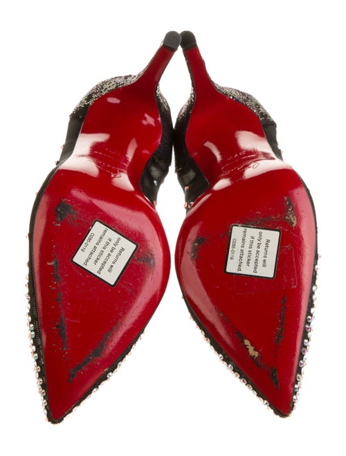 Christian Louboutin Mesh Glitter Accents Pumps