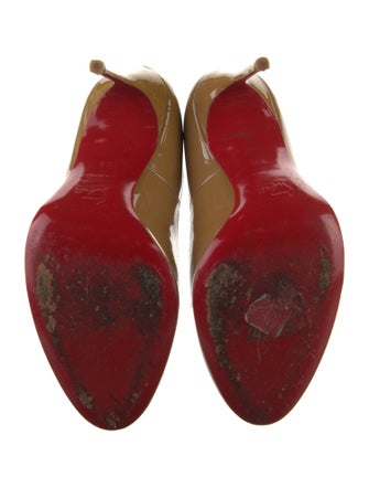 Christian Louboutin Patent Leather Leather Trim Embellishment Pumps