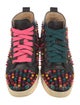 Christian Louboutin Spike Accents Leather Sneakers