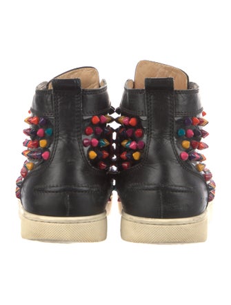 Christian Louboutin Spike Accents Leather Sneakers