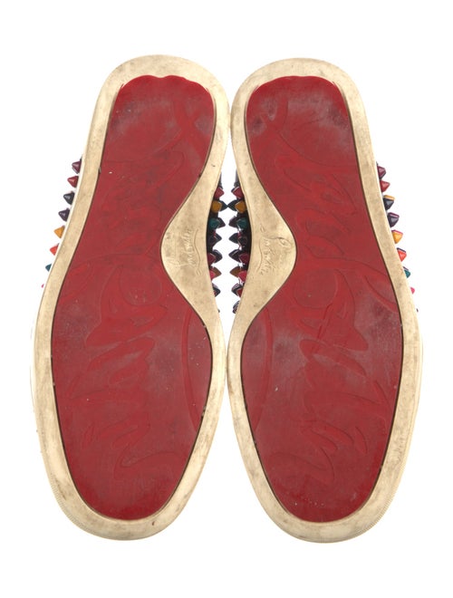 Christian Louboutin Spike Accents Leather Sneakers