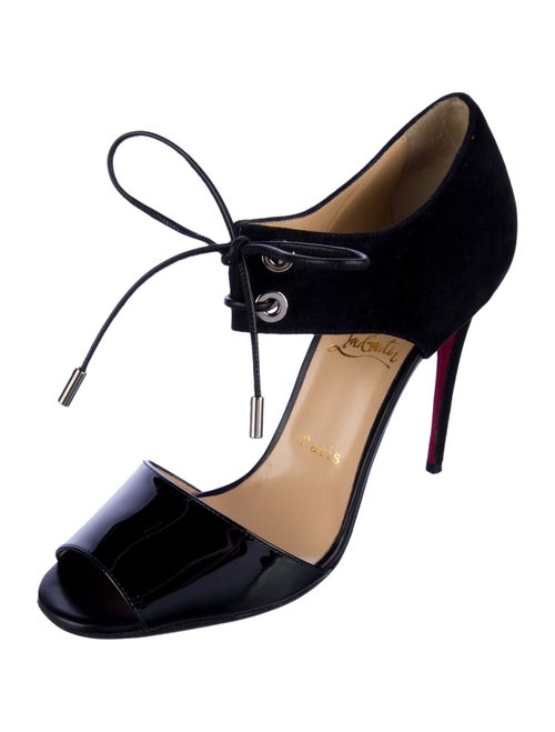 Christian Louboutin Suede T-Strap Pumps