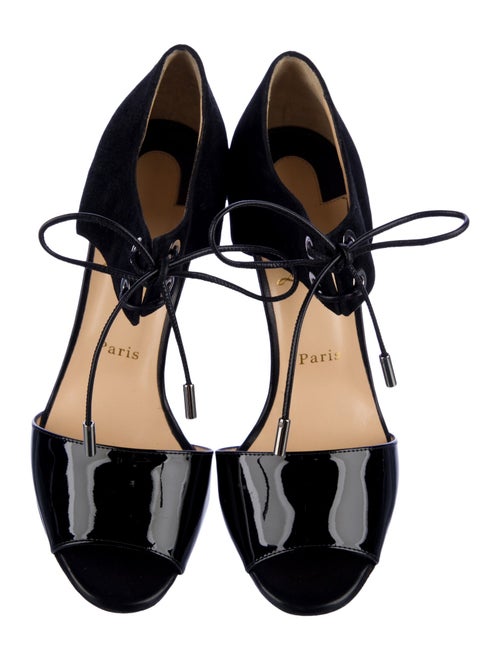 Christian Louboutin Suede T-Strap Pumps
