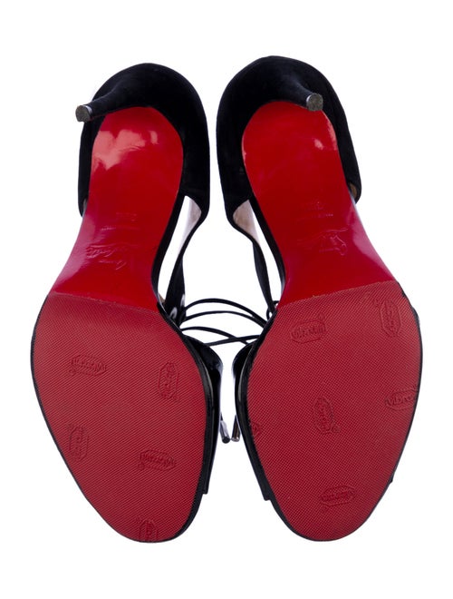 Christian Louboutin Suede T-Strap Pumps