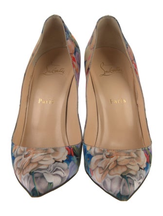 Christian Louboutin Flora Print Satin Pumps