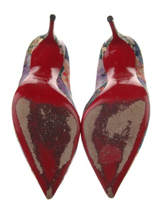 Christian Louboutin Flora Print Satin Pumps