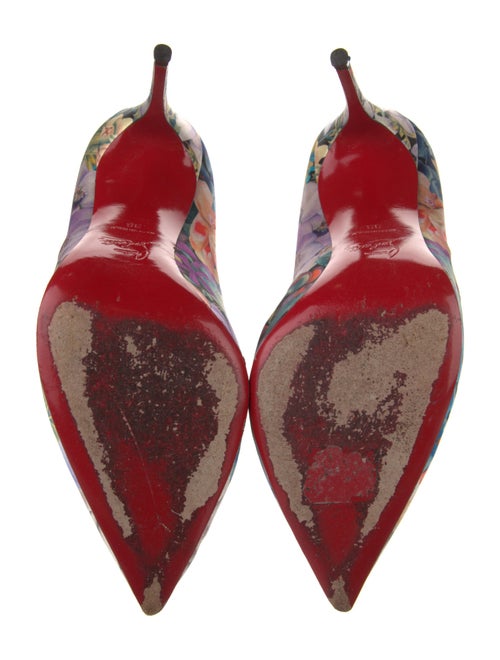 Christian Louboutin Flora Print Satin Pumps