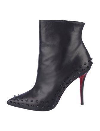 Christian Louboutin Spike Accents Leather Boots