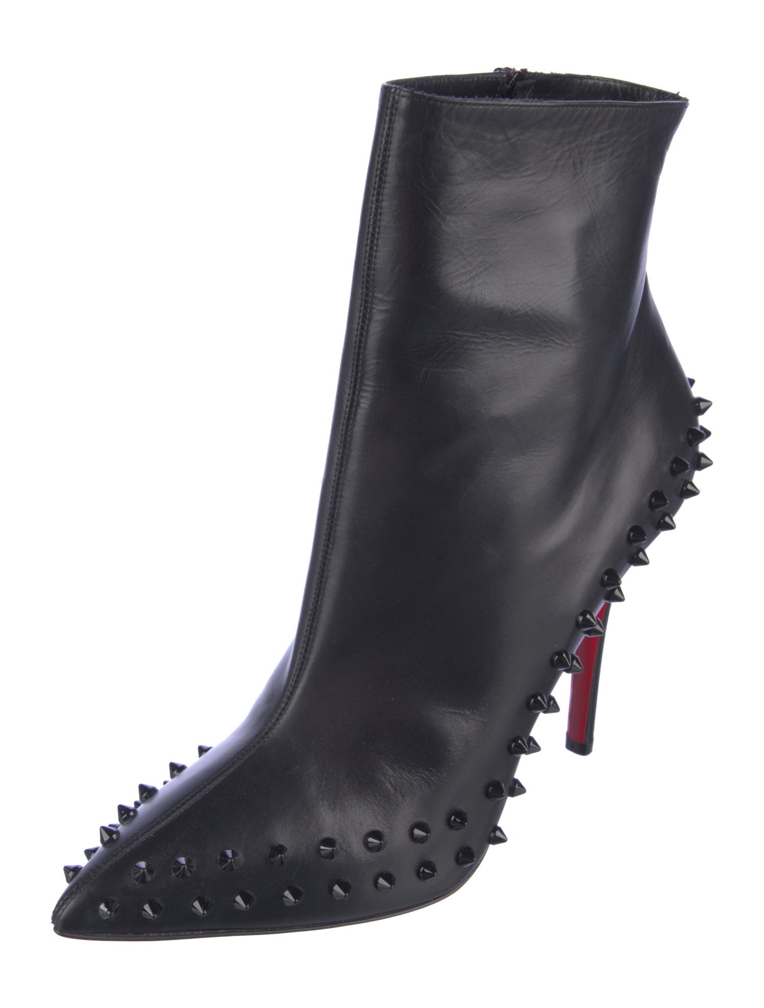 Christian Louboutin Spike Accents Leather Boots