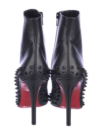 Christian Louboutin Spike Accents Leather Boots