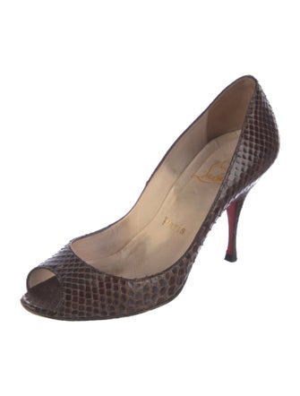 Christian Louboutin Snakeskin Animal Print Pumps