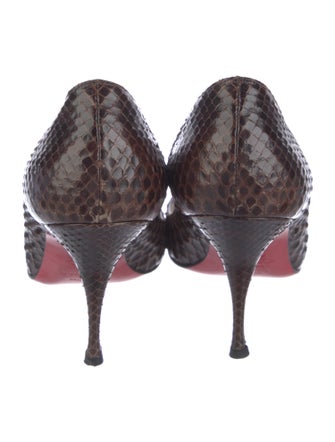 Christian Louboutin Snakeskin Animal Print Pumps