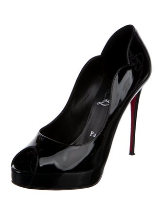 Christian Louboutin Patent Leather Scalloped Accent Pumps