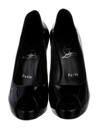 Christian Louboutin Patent Leather Scalloped Accent Pumps
