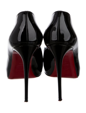 Christian Louboutin Patent Leather Scalloped Accent Pumps
