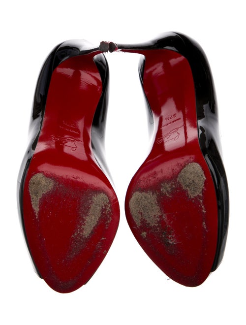 Christian Louboutin Patent Leather Scalloped Accent Pumps