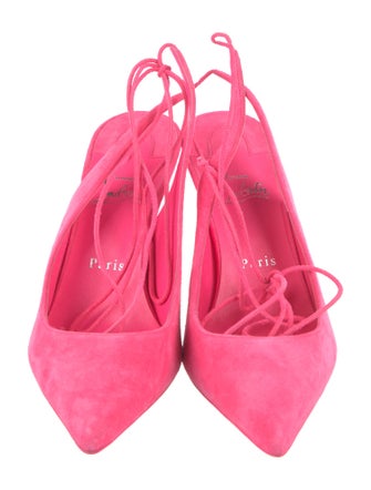 Christian Louboutin Suede Slingback Pumps