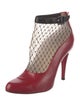Christian Louboutin Leather Mesh Accents Boots