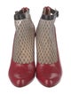 Christian Louboutin Leather Mesh Accents Boots