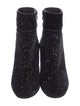 Christian Louboutin Velvet Glitter Accents Boots