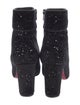 Christian Louboutin Velvet Glitter Accents Boots