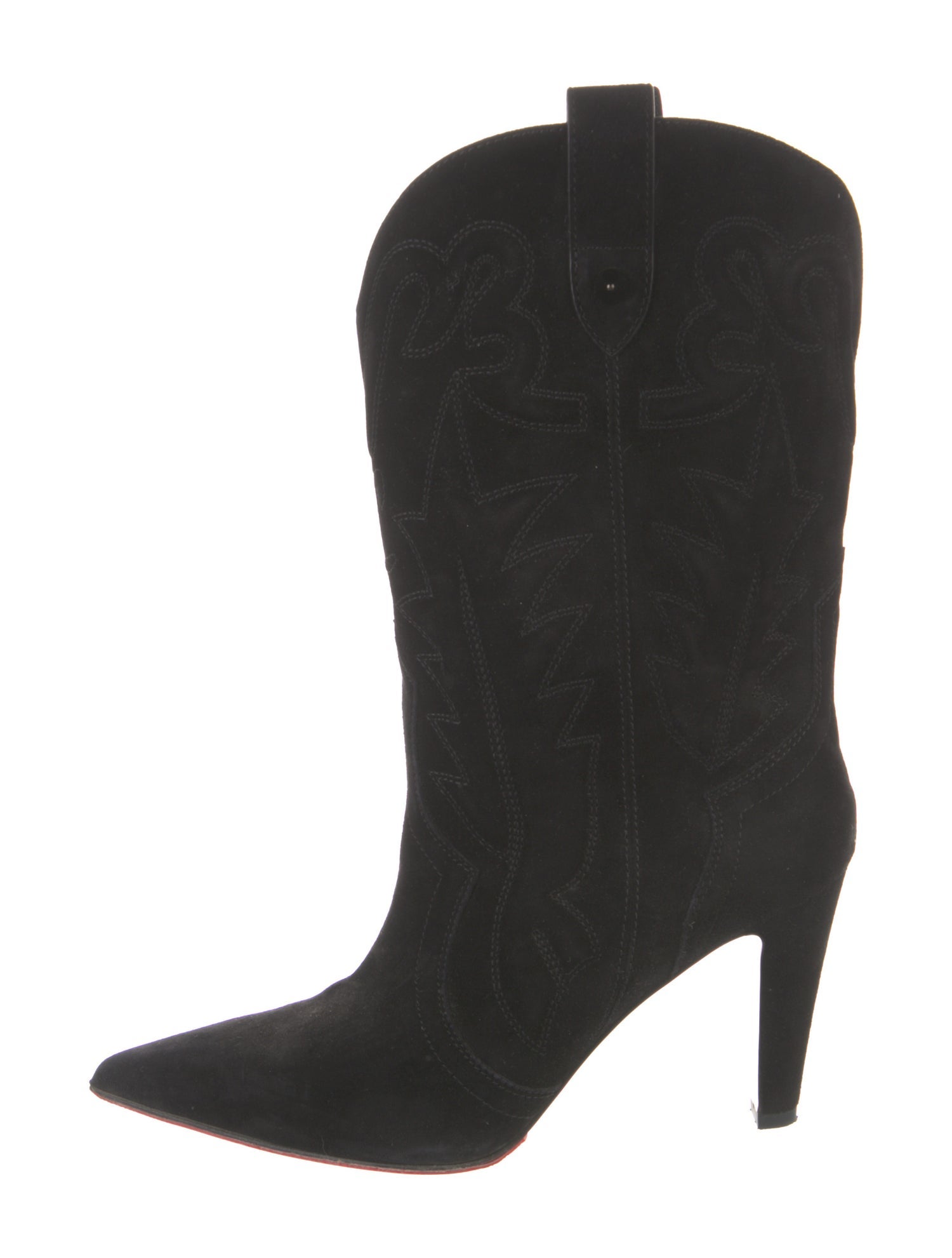 Christian Louboutin Spike Accents Suede Western Boots