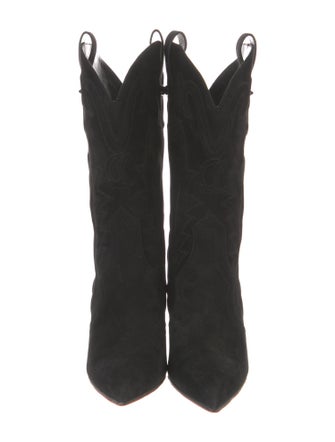 Christian Louboutin Spike Accents Suede Western Boots