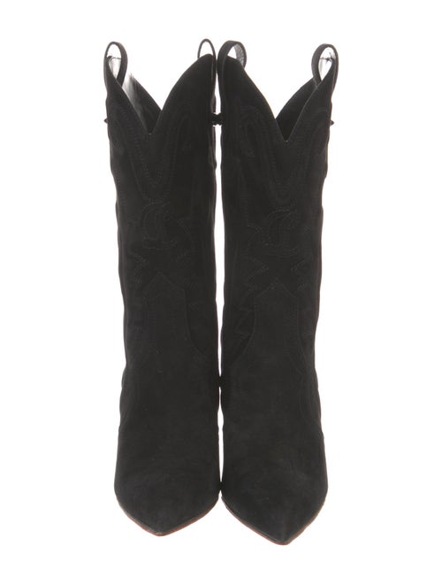 Christian Louboutin Spike Accents Suede Western Boots