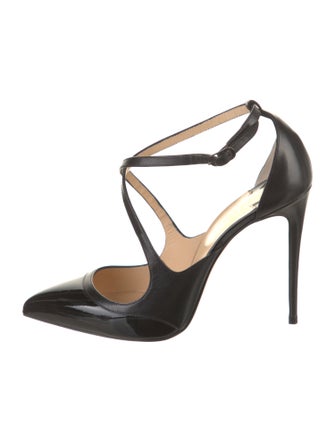 Christian Louboutin Patent Leather Leather Trim Embellishment Pumps
