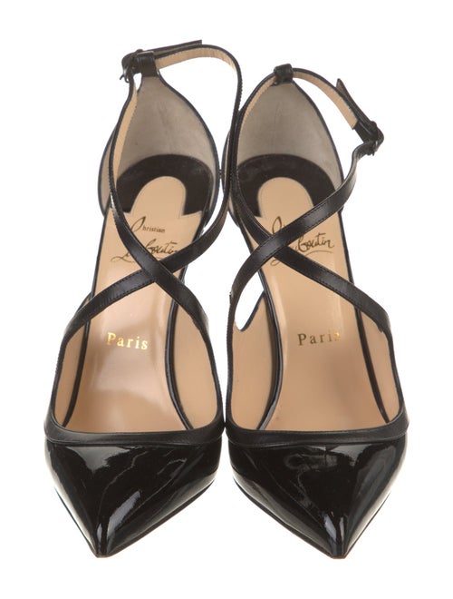 Christian Louboutin Patent Leather Leather Trim Embellishment Pumps
