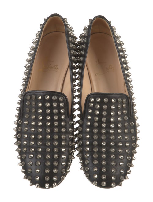 Christian Louboutin Leather Studded Accents Loafers