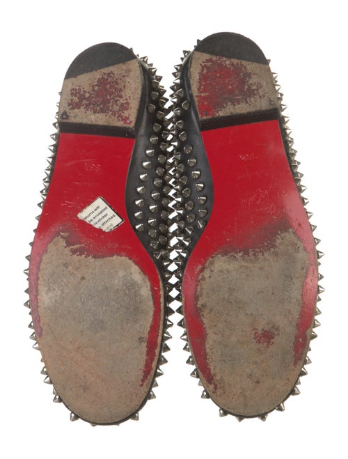 Christian Louboutin Leather Studded Accents Loafers