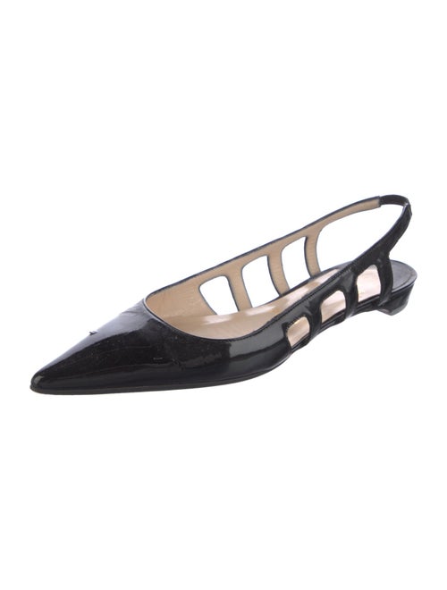 Christian Louboutin Patent Leather Slingback Flats