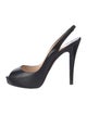 Christian Louboutin Leather Slingback Pumps