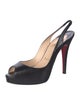 Christian Louboutin Leather Slingback Pumps