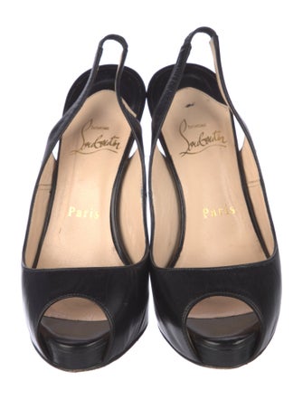Christian Louboutin Leather Slingback Pumps