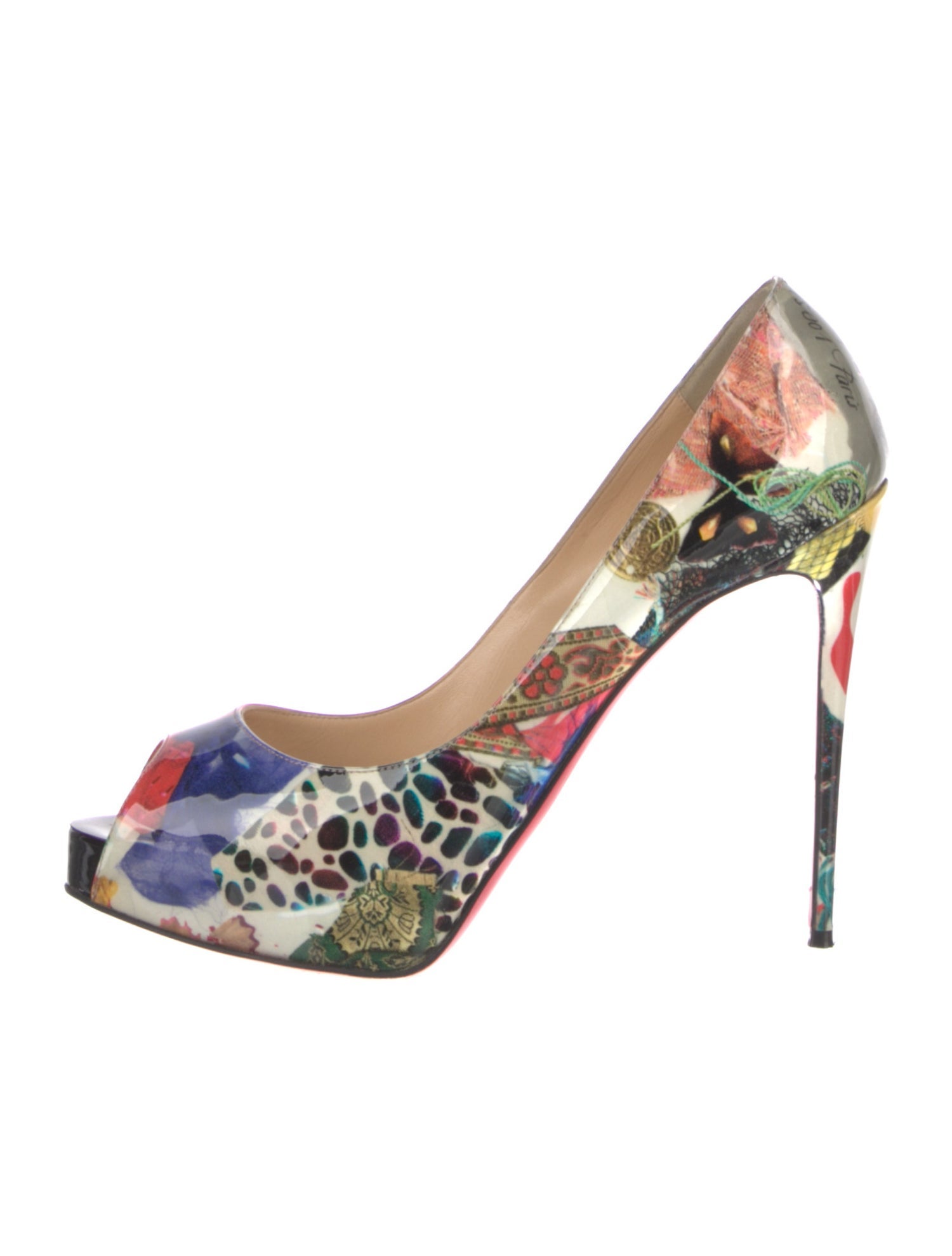 Christian Louboutin Patent Leather Printed Pumps
