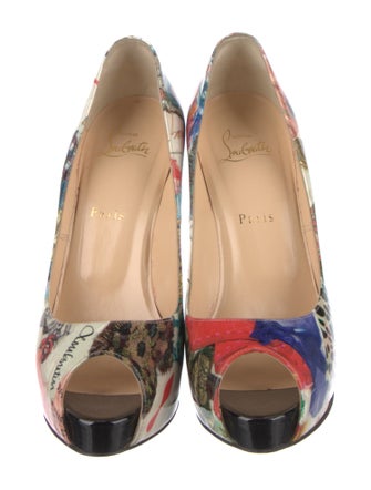 Christian Louboutin Patent Leather Printed Pumps
