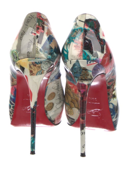 Christian Louboutin Patent Leather Printed Pumps