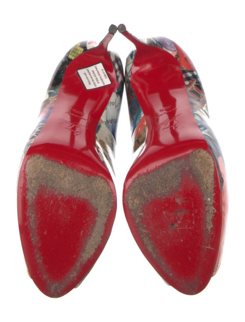 Christian Louboutin Patent Leather Printed Pumps