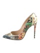 Christian Louboutin Patent Leather Printed Pumps