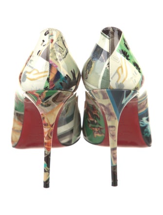 Christian Louboutin Patent Leather Printed Pumps