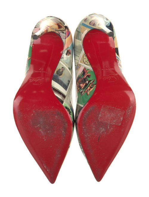 Christian Louboutin Patent Leather Printed Pumps