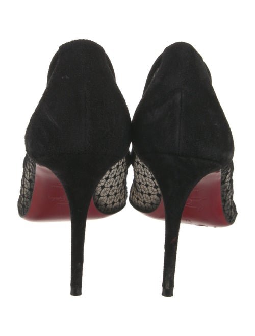 Christian Louboutin Suede Lace Pattern Pumps
